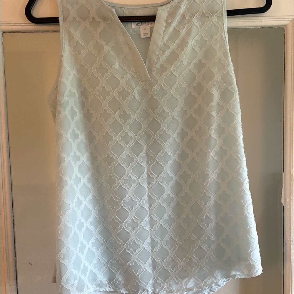 Elegant Sleeveless Top in Light Blue